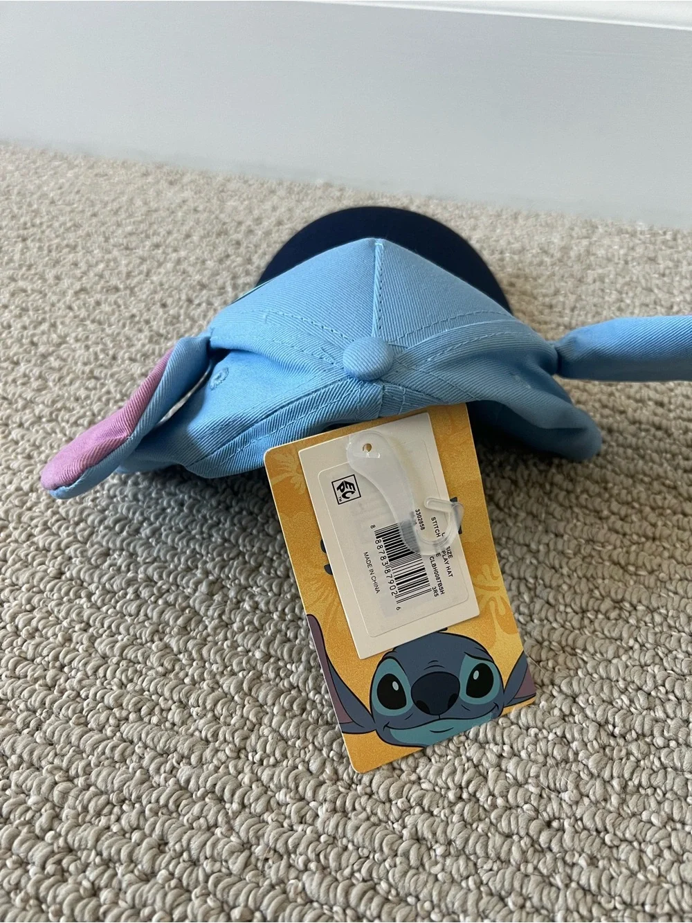 Cute Stitch Character Baseball Cap in Light Blue & Navy NWT $12